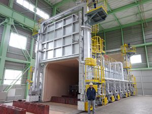 中四国初の大型炉体移動式熱処理炉(焼鈍炉)を導入、2月7日完成式を挙行いたしました。 | 大和重工株式会社
